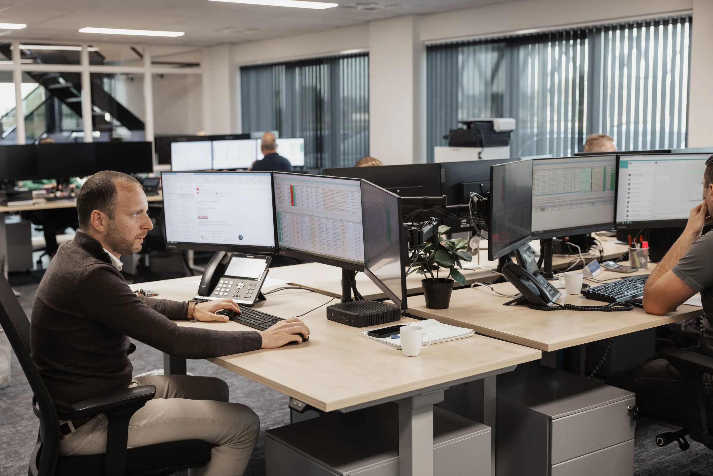 De planning van Interlogic aan het werk